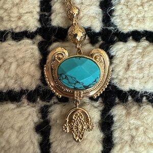 Samantha Wills gold & turquoise long necklace